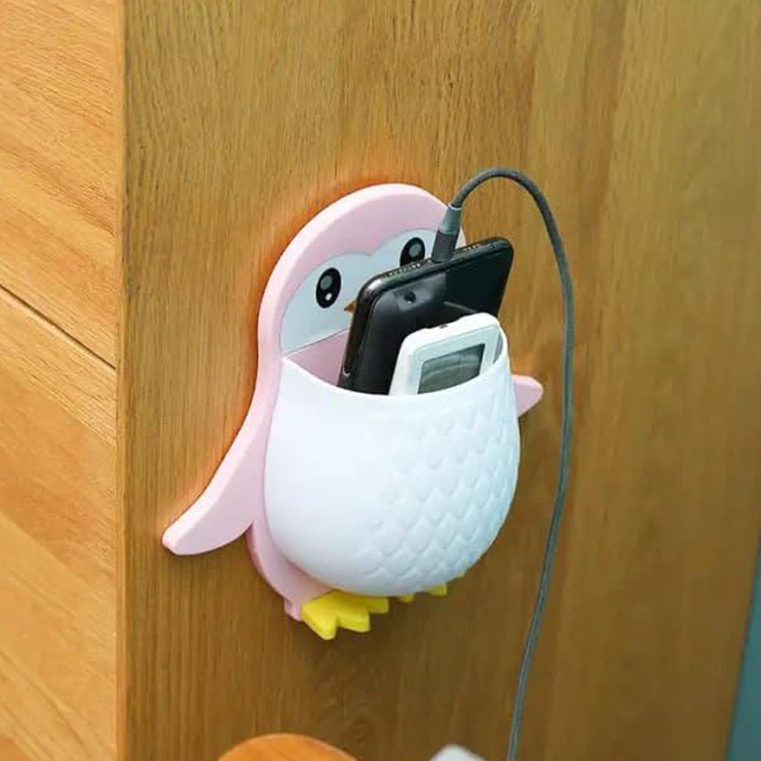 Penguin Storage Box, Adhesive Remote Case, Electric Toothbrushes Holder, Universal Controller Holder, Wall Nightstand, Office Plastic Wall Mount Penguin Storage Box, Adhesive Remote Case, Electric Toothbrushes Holder, Universal Controller Holder, Wall Nightstand, Office Plastic Wall Mount